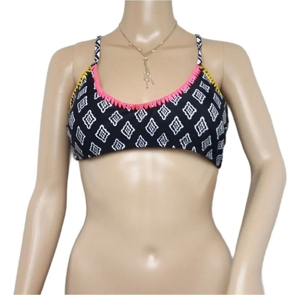 Xhilaration Embroidered Tassel Bikini Top - Picture 1 of 5
